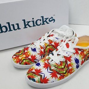 Blu Kicks Colorful Tennis Shoes Charlie Floral